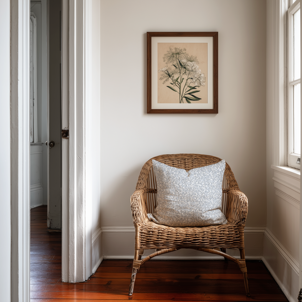 Estuary Throw Pillow in Heron