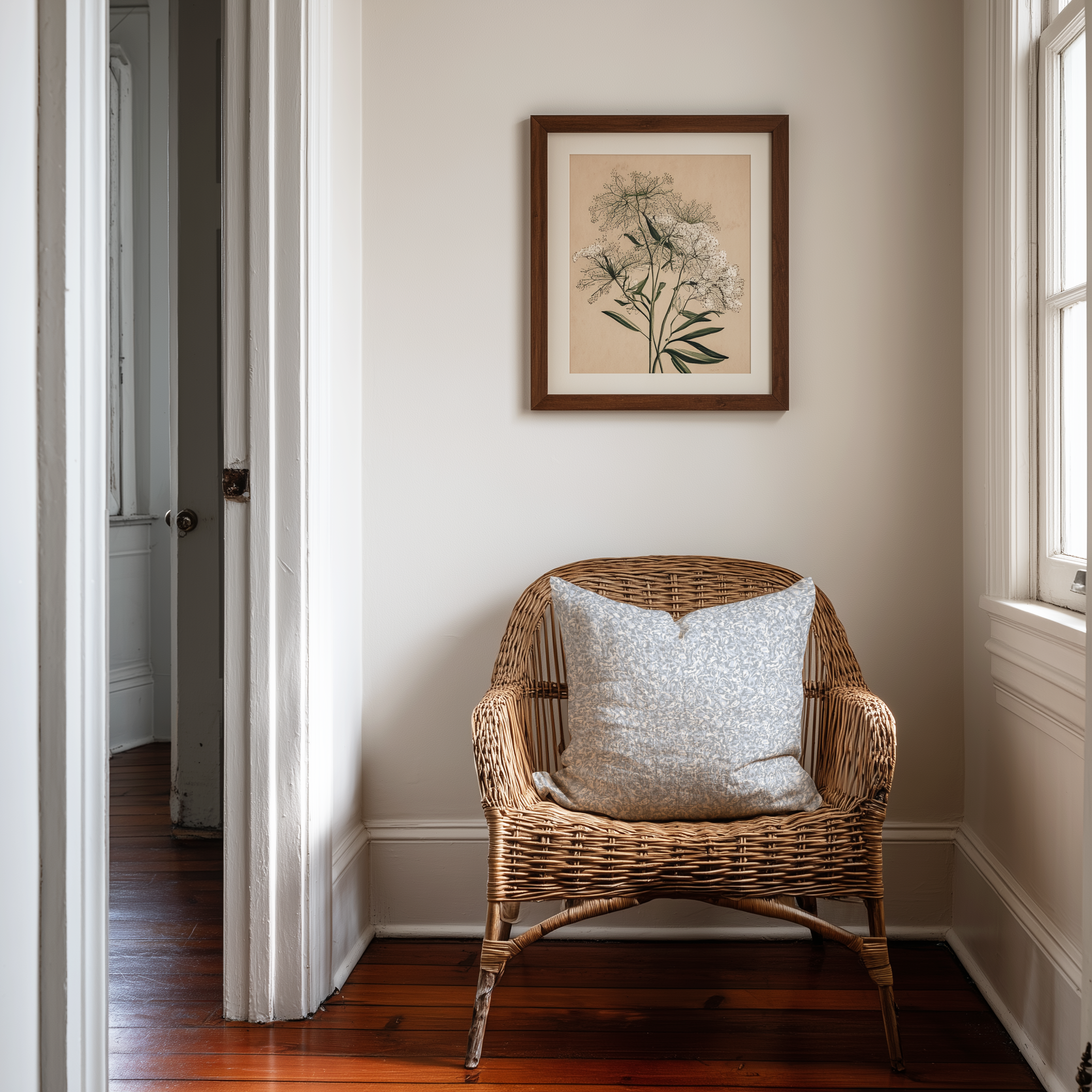 Estuary Throw Pillow in Heron