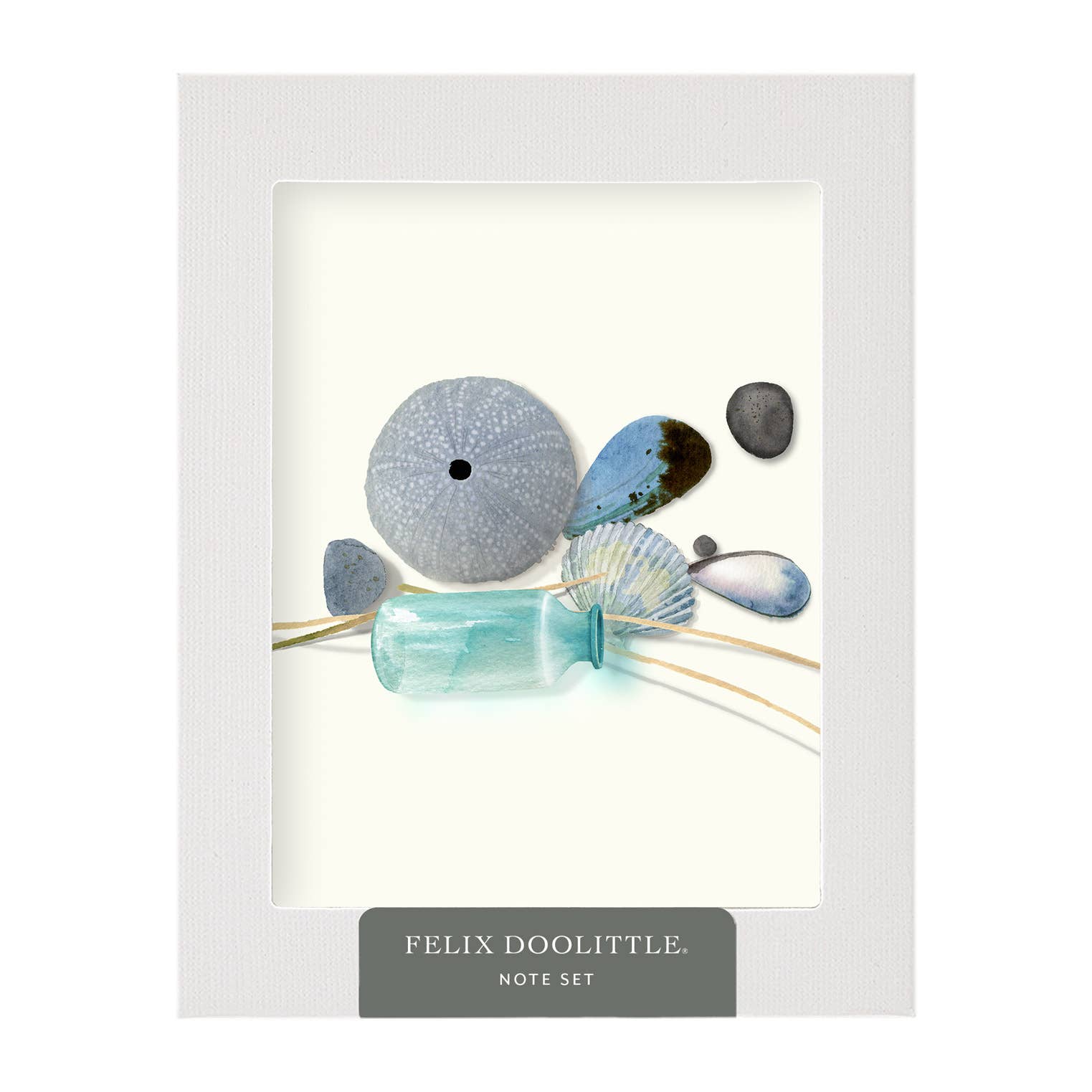 Felix Doolittle Ocean Hue  -- Note Set - Themed cards, boxed