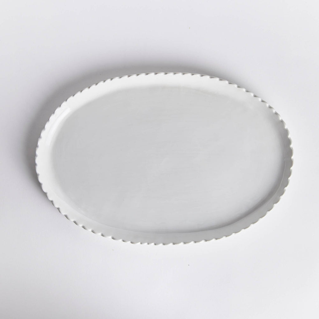 Napa Home & Garden Maddie Oval Tray Large, White