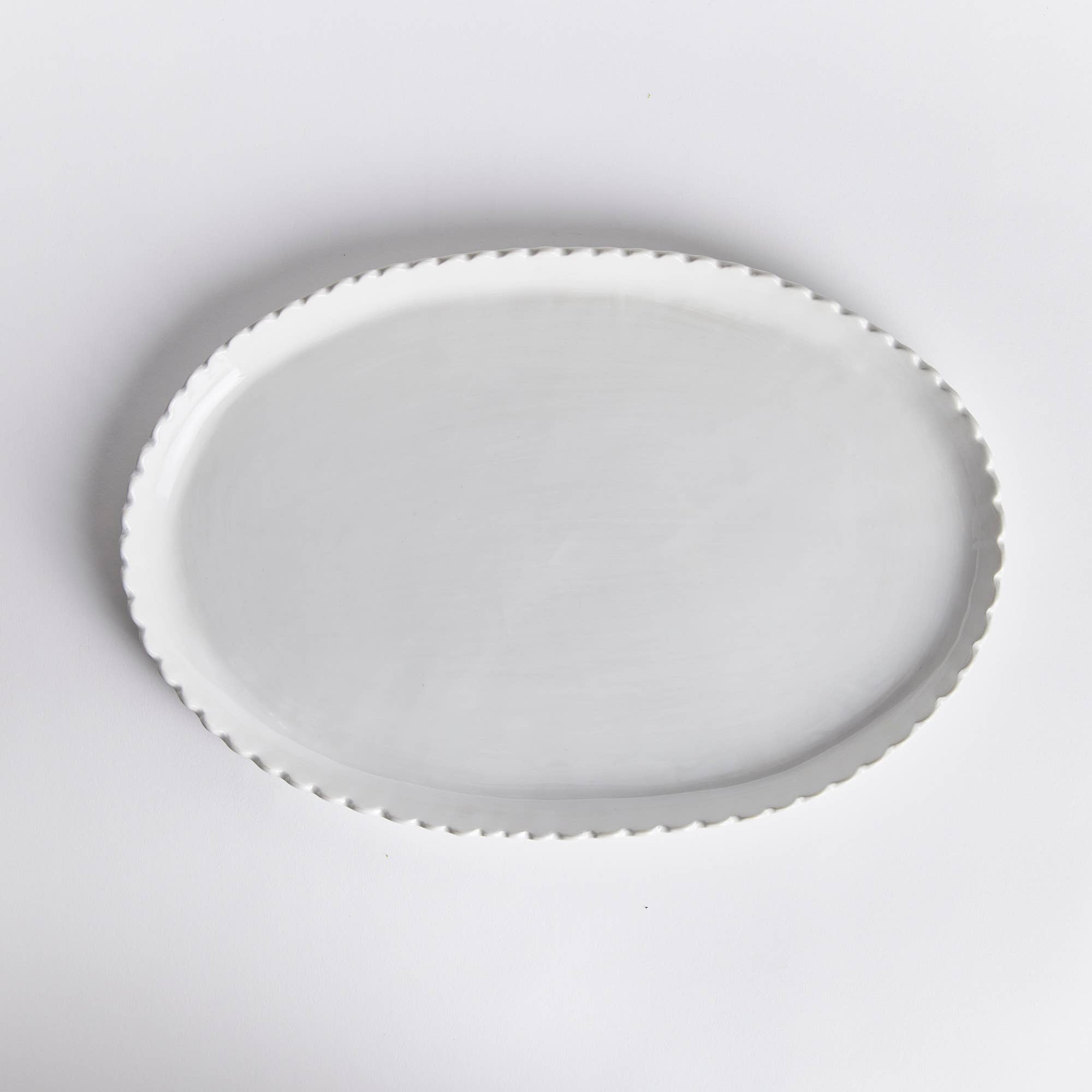 Napa Home & Garden Maddie Oval Tray Large, White