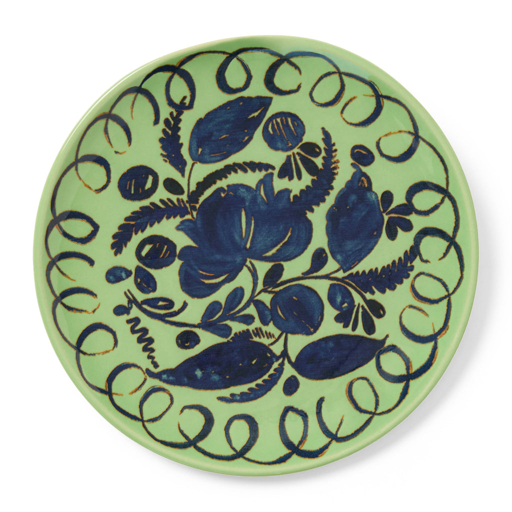 Amalfi Dessert Plate Green - 9.1" Diameter