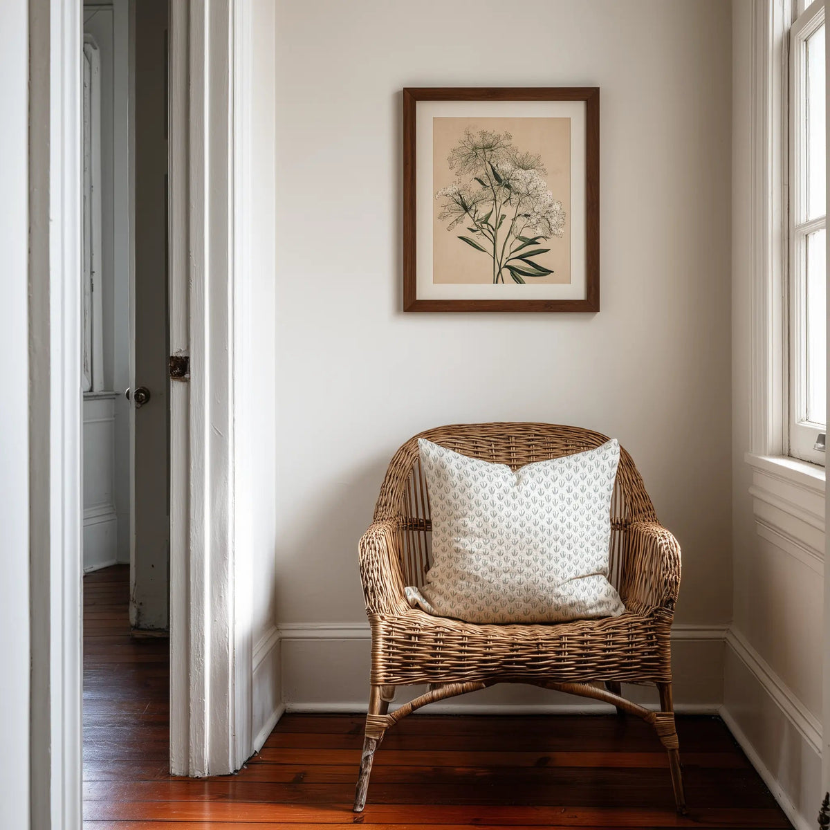 Kiawah Throw Pillow in Basil