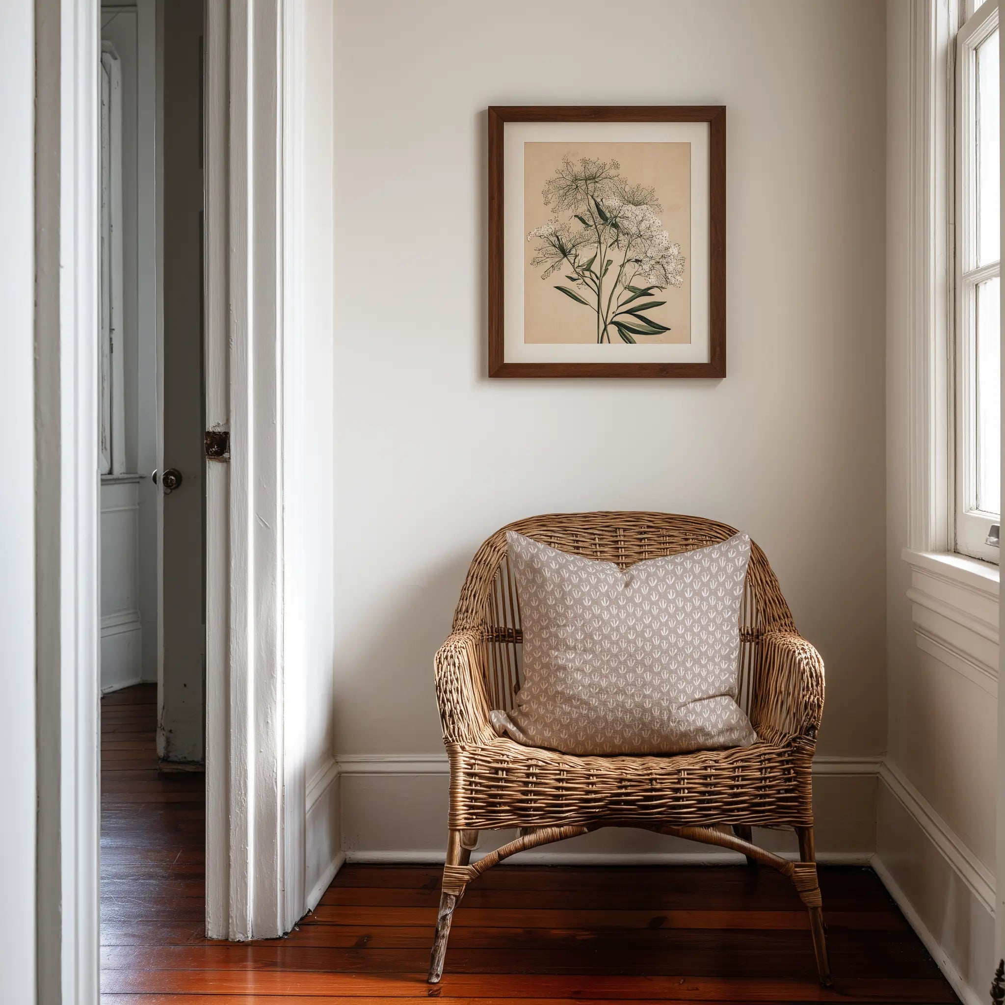 Kiawah Throw Pillow in Rosewood