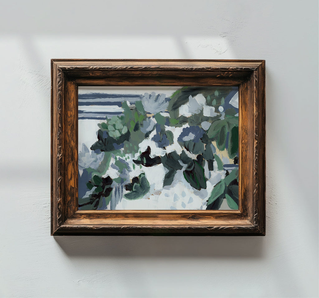 St. George's, Abstract in Blues, Fine Art Print