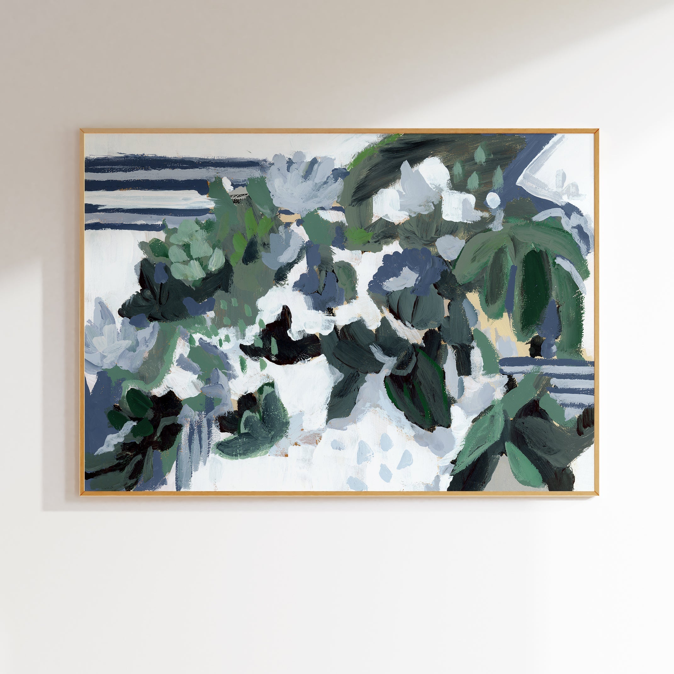St. George's, Abstract in Blues, Fine Art Print