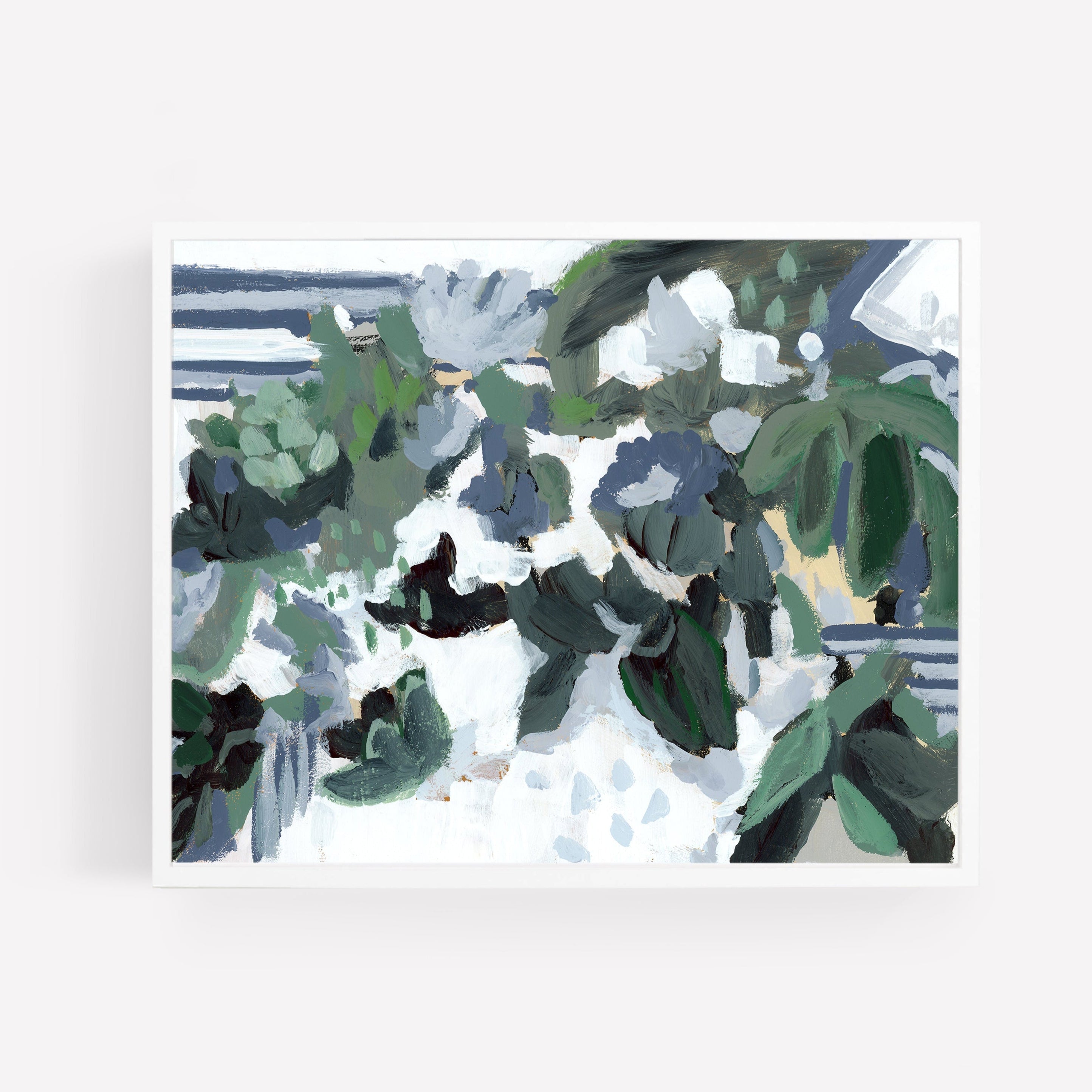 St. George's, Abstract in Blues, Fine Art Print